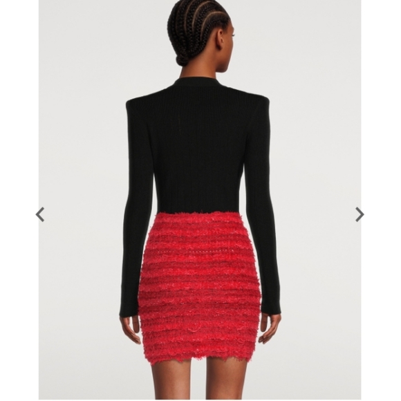 BALMAIN high-waist Wool Skirt NWT - Picture 7 of 14